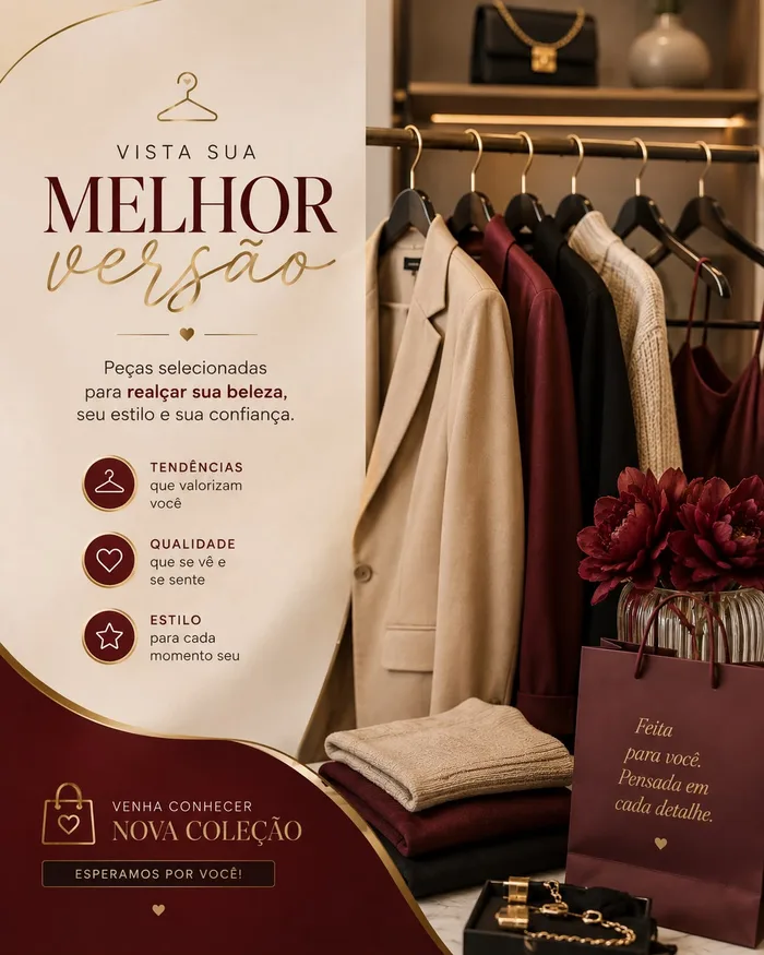 Post criado para loja de roupas